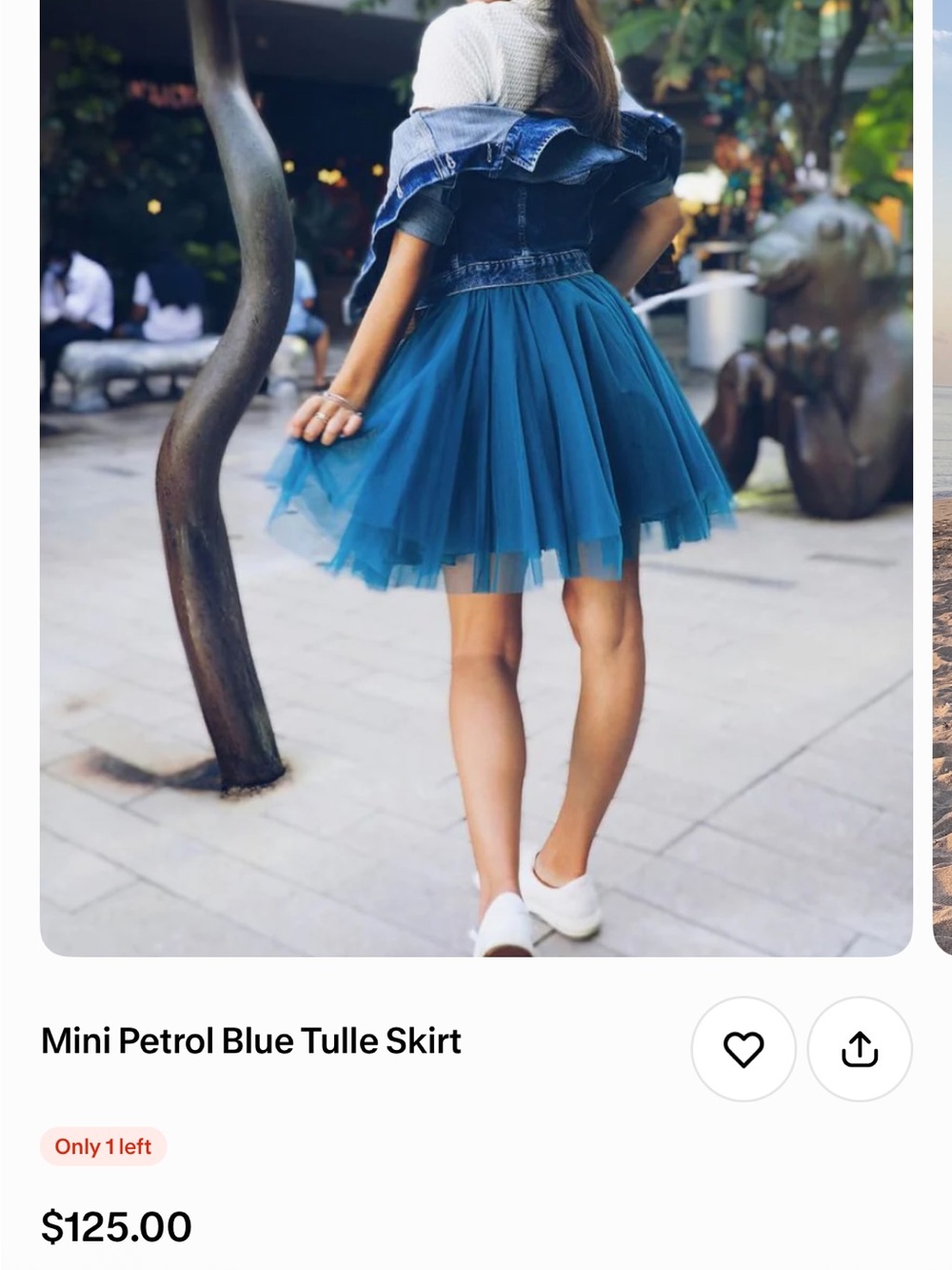 Women's Teal Tulle Skater Skirt - Flared Circle Silhouette